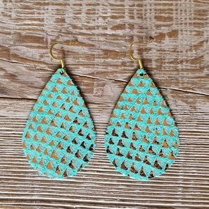 Handmade leather earrings
